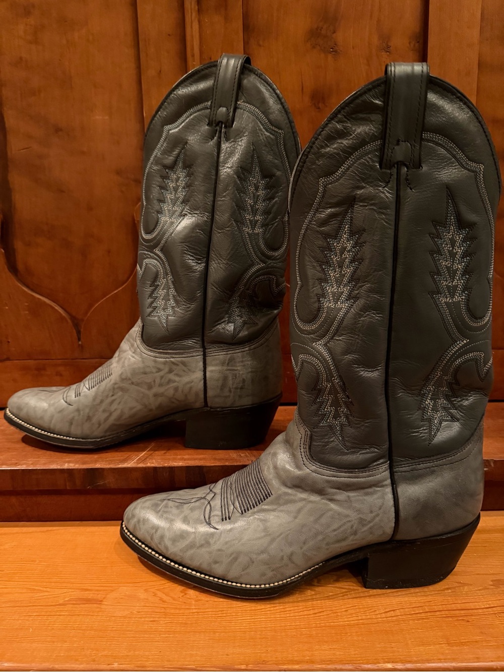 Abilene Western Boots Gray Black 9.5 EE